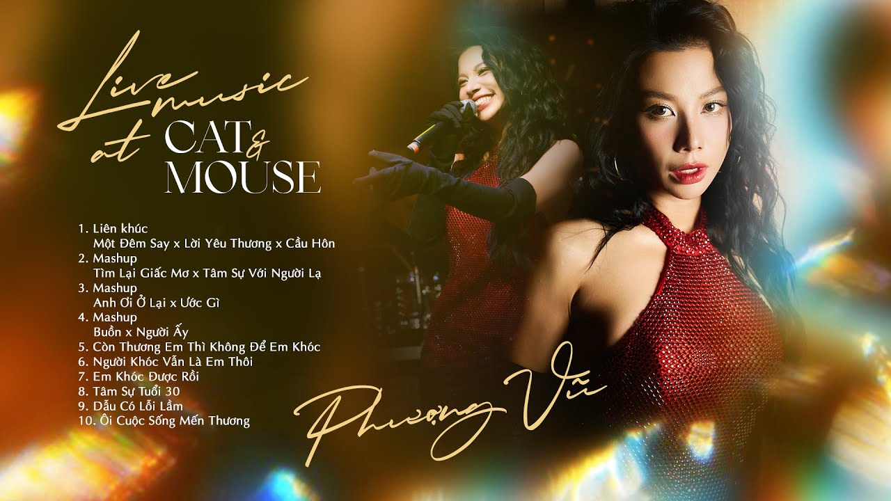 LIVE MUSIC AT CAT & MOUSE - TOP 10 CA KHÚC HAY NHẤT CỦA PHƯỢNG VŨ | Một Đêm Say x Lời Yêu Thương....