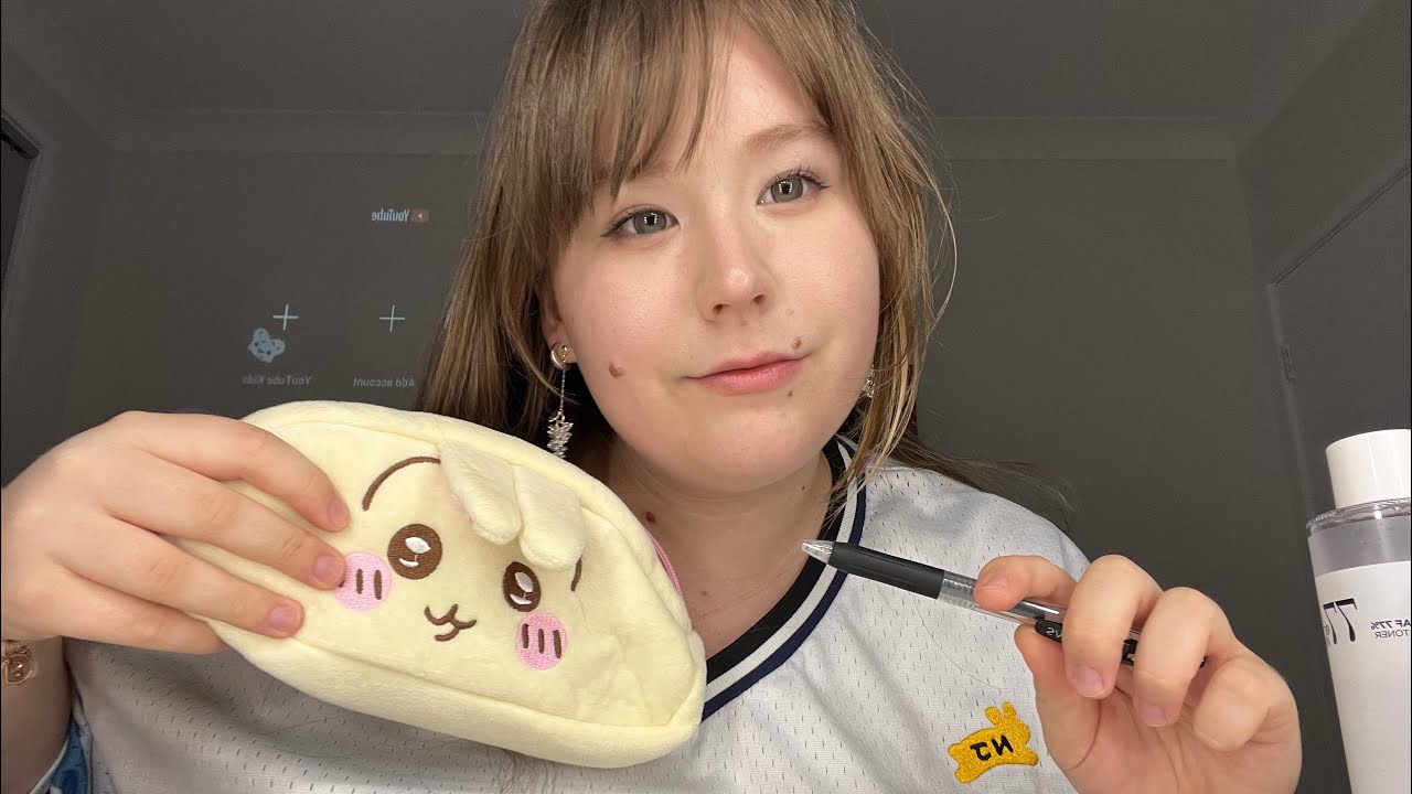 ASMR fast and aggressive drawing you!! (ft my cat)