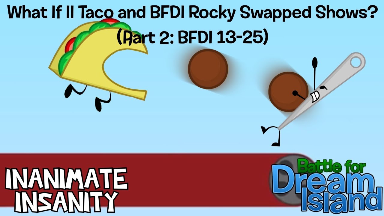 BFDI: What if I.I Taco and BFDI Rocky swapped shows? (Part 2: BFDI 13-25)
