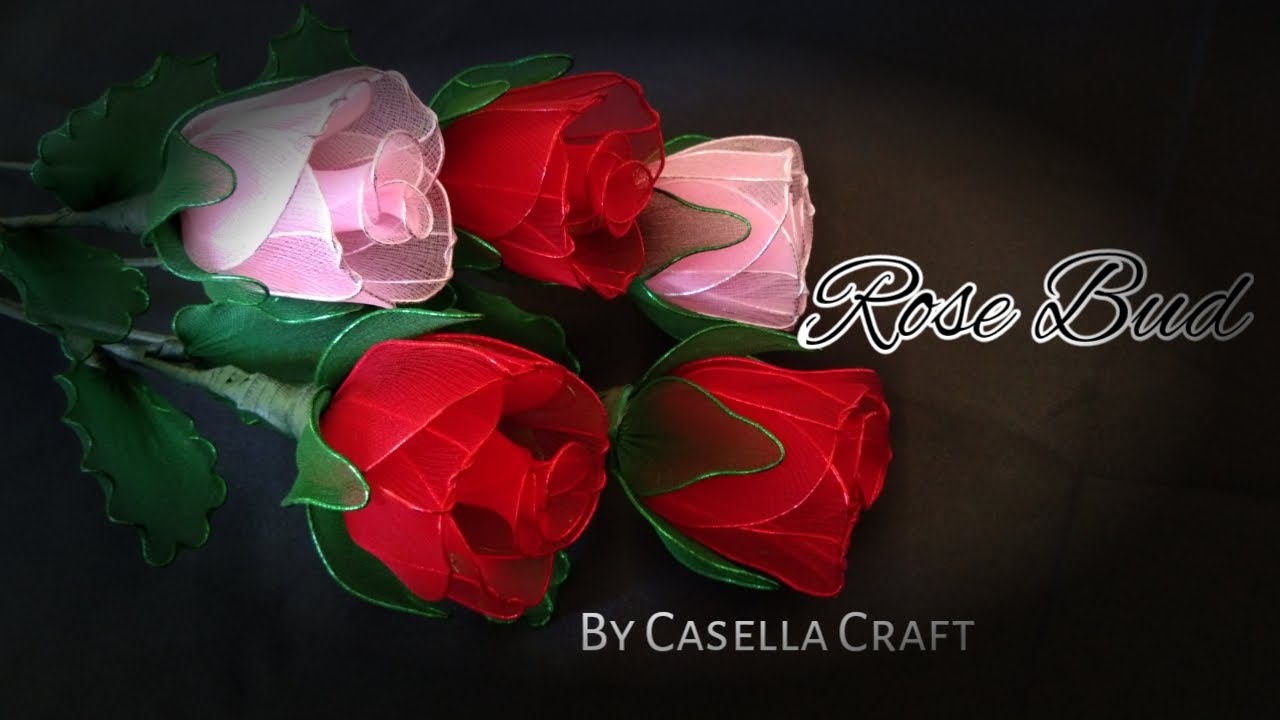 HOW TO MAKE ROSE BUD FROM NYLON STOCKING || TUTORIAL KUNCUP MAWAR DARI STOCKING || DIY ROSE BUD