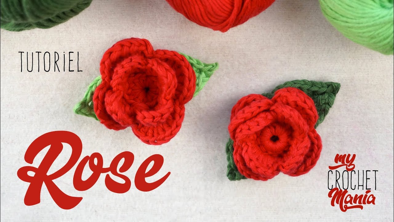 TUTO CROCHET COMMENT FAIRE UNE ROSE ET SES PETALES FACILE