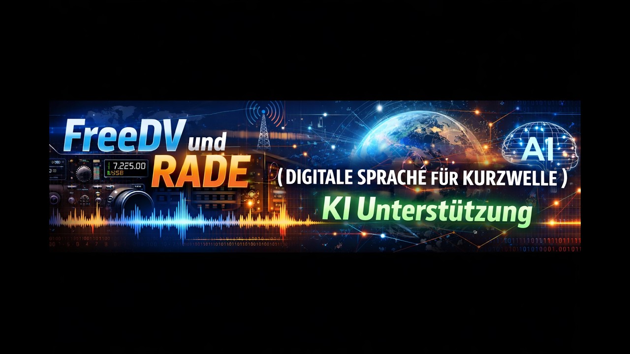 FreeDV und RADE ( Digitale Sprache für KURZWELLE ) KI Unterstützung #sdr #freedv #RADE #ai #ki #afu
