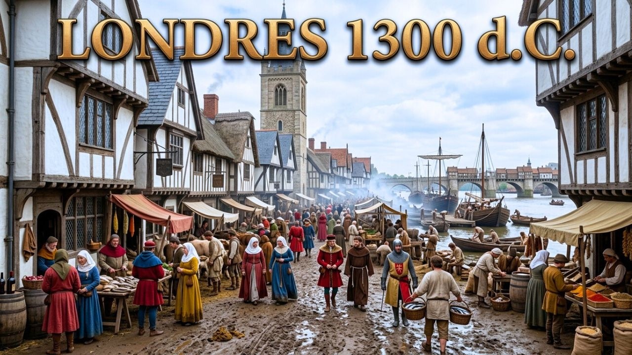 COMO ERA REALMENTE A LONDRES MEDIEVAL (RECONSTRUÇÃO POR IA)