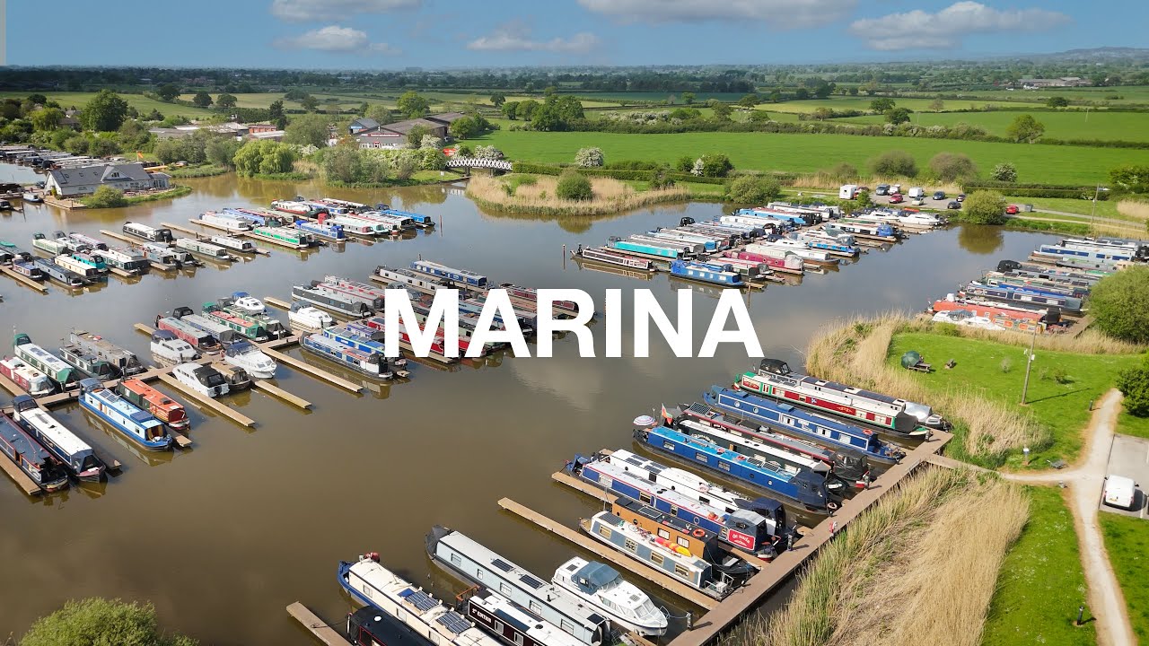 Tattenhall Marina In Cheshire &ndash; An Aerial View Of Canal Boats And Facilities