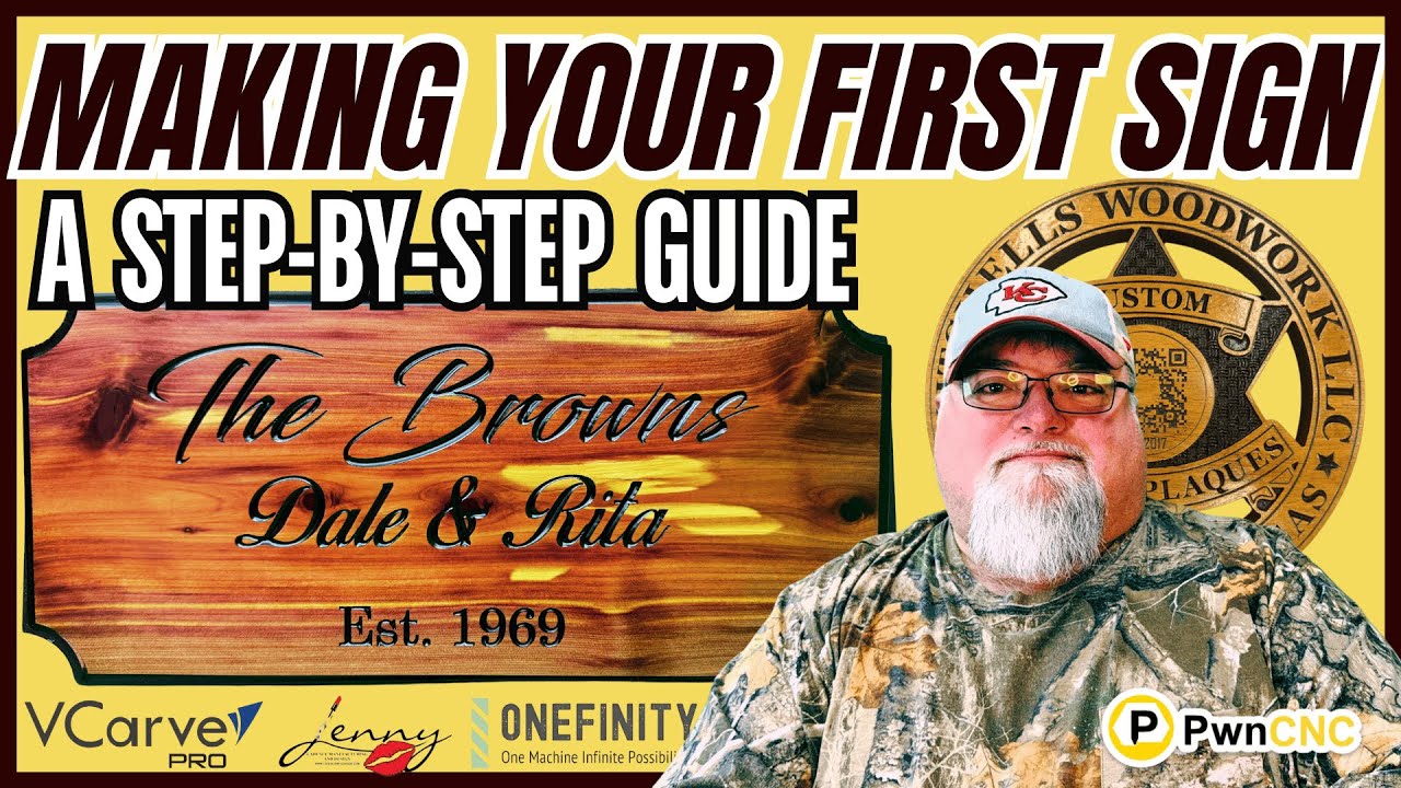 How To Make Your FIRST Sign with VCarve Pro and Onefinity Elite CNC!