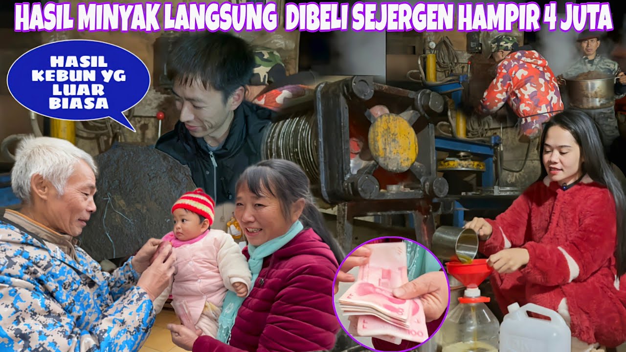AKHIRNYA PENGGILINGAN BUAH MINYAK SUDAH SELESAI, HASIL MINYAKNYA BANYAK LANGSUNG ADA YANG BELI