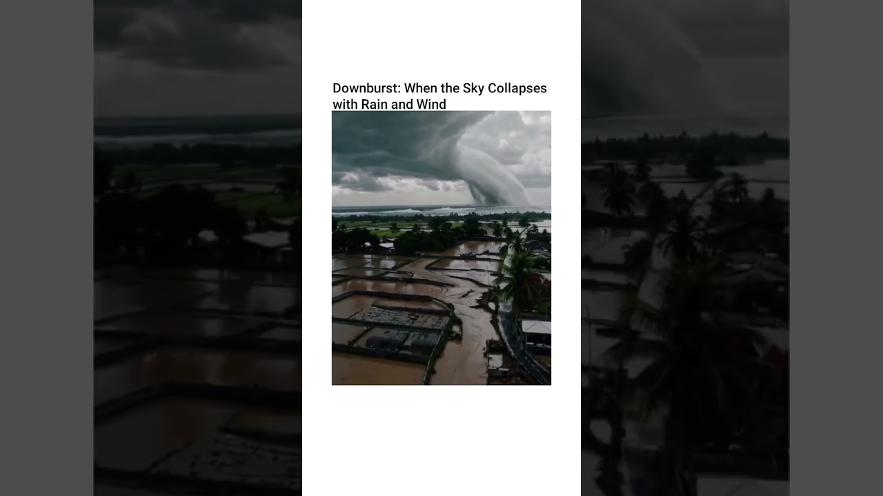 What Is a Downburst? Real Footage of Rare Weather Phenomenon Explained #downburst #storm #shorts