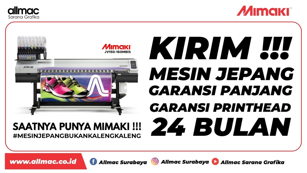 Delivery Setup Installasi Mesin Mimaki JV150-160Mbis @ Kota Udang