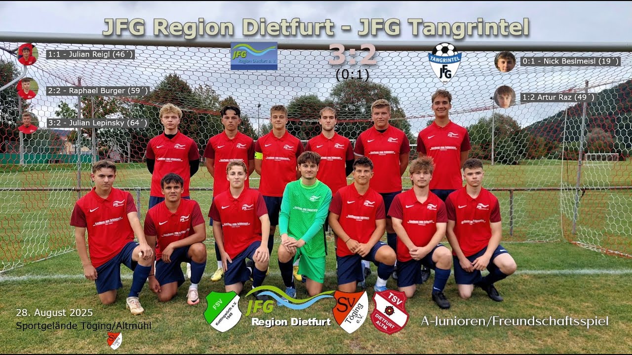 JFG Region Dietfurt – JFG Tangrintel 3:2 (A-Junioren/Freundschaftsspiel)