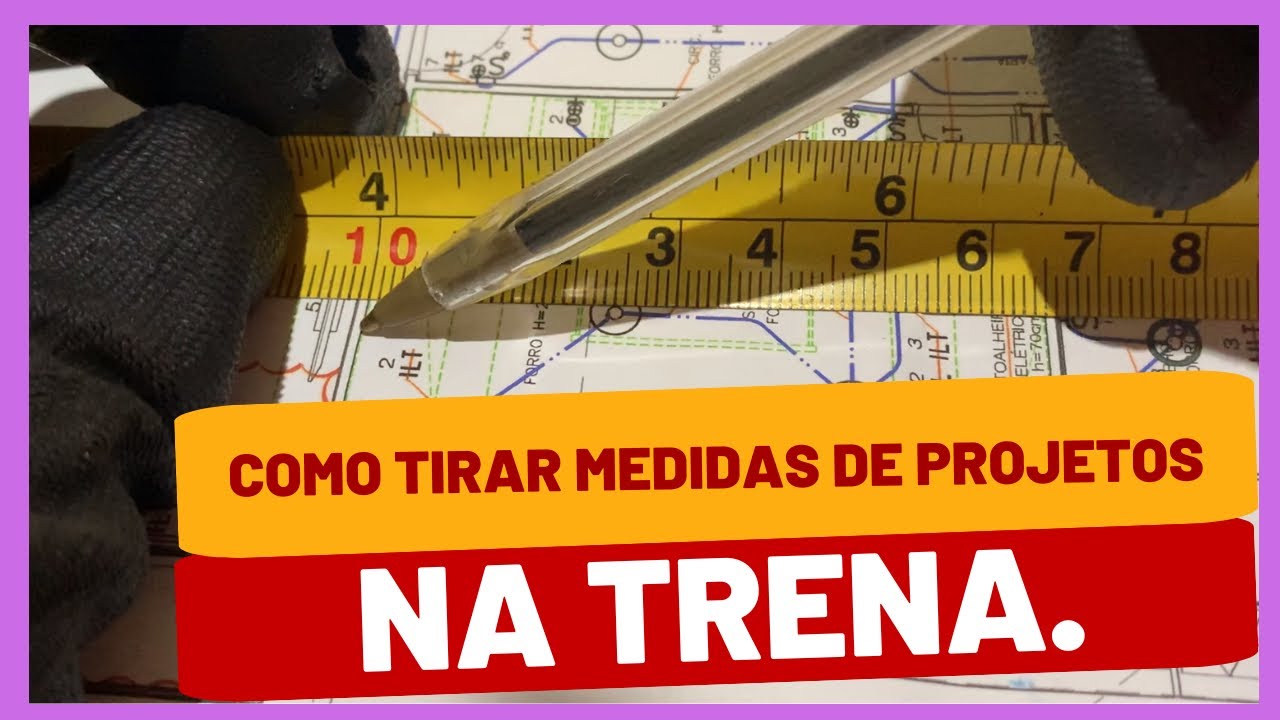 Como tirar medidas de projeto com a trena , sem a necessidade de um escalimetro. Instalação elétric.