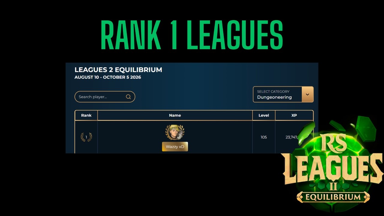 Я случайно занял 1-е место в Leagues, пока добывал топовое снаряжение!