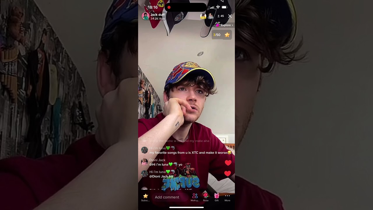 Jack and Brook tik tok live and Jack gets banned 28.04.23