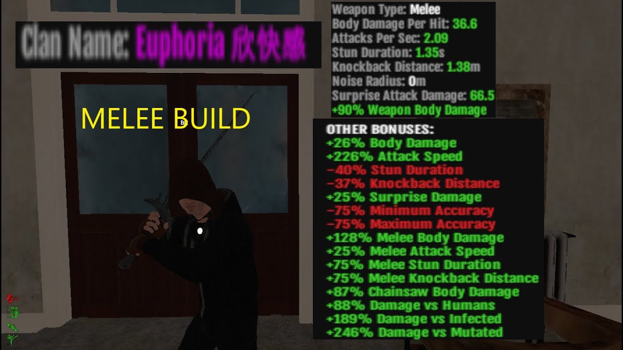 THE ULTIMATE MELEE BUILD GUIDE  BY SERAPH999 DEAD FRONTIER 2 DF2 MEJOR GUÍA DE MELEE 