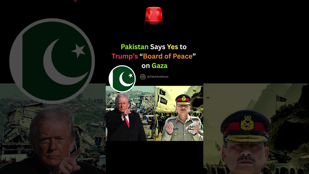 Pakistan Backs Gaza Peace Plan by Joining Trump&rsquo;s Board #gaza #pakistan #boardofpeace