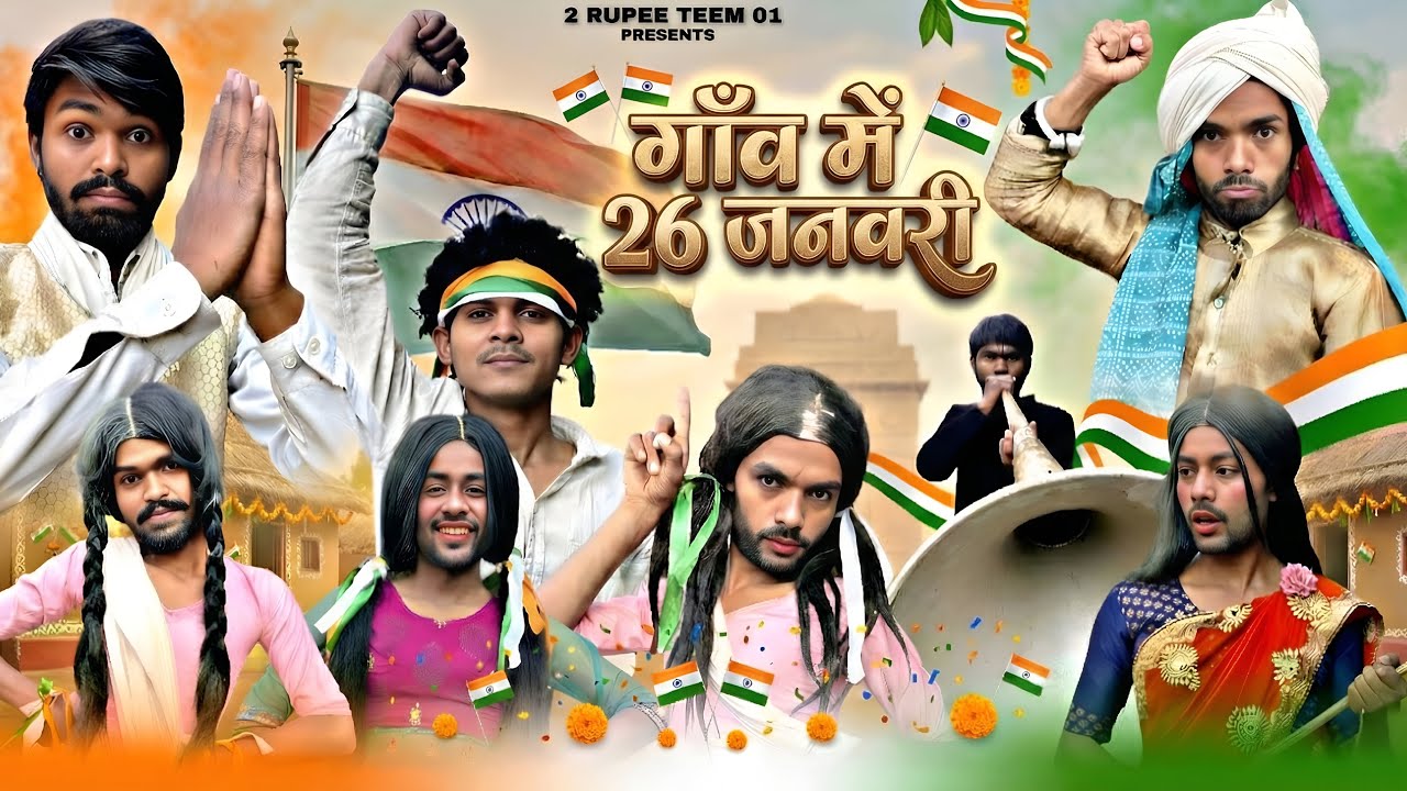 गांव में 26 जनवरी || @2Rupeeteam01 || gaow mai 26 january || Dhakki comedy video || 