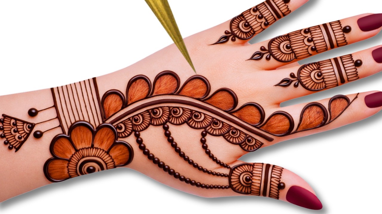 😱🔥easy top Arabic mehndi design-wedding Eid 2025 #mehndidesign-simple #madhi#eid #mehandi #rakhi