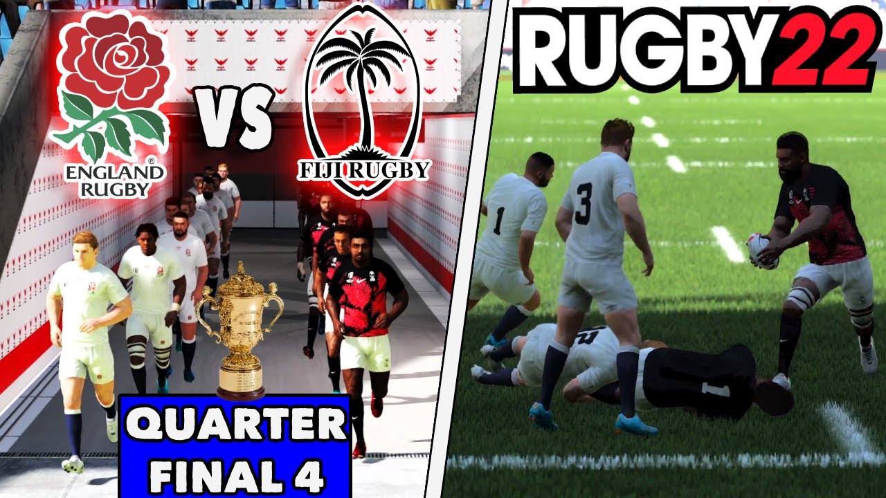 ENGLAND vs FIJI | Rugby World Cup 2023 Quarter Finals | Rugby 22 Legend Difficulty & Commentary