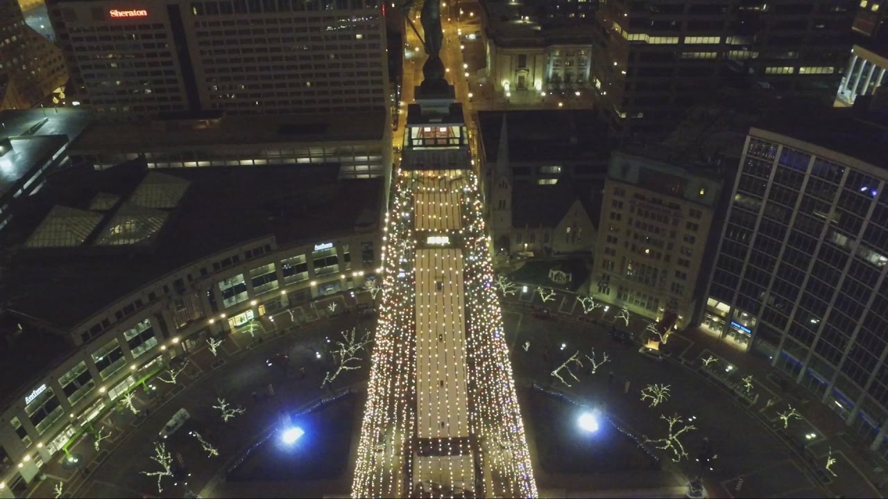 Drone's Christmas Display Montage - All Of Indianapolis - Amazing