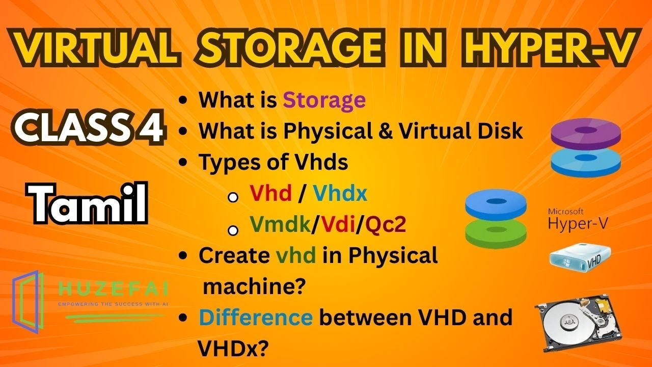 #4 Demo on V-Storage with vhd and vhdx in Tamil | Huzefa