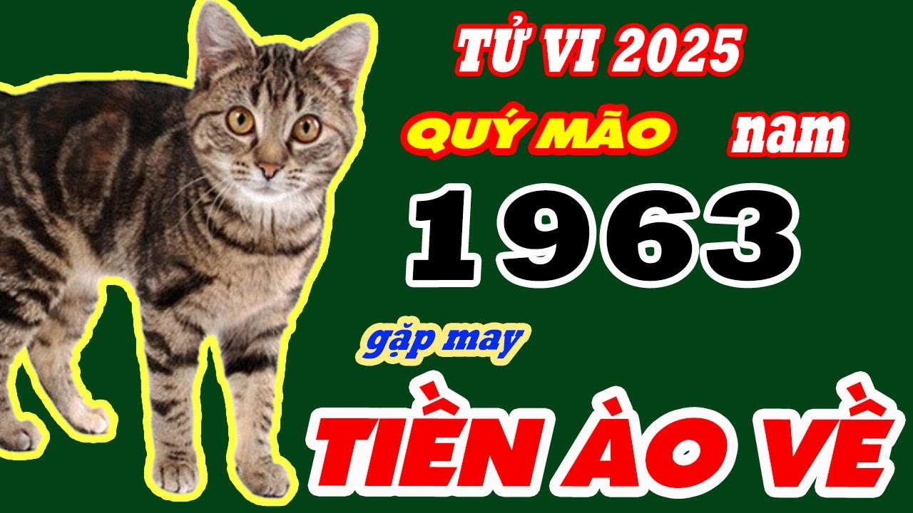 🔴TỬ VI 2025: Tử vi tuổi QUÝ MÃO 1963 (Nam mạng) năm 2025- Ý TRỜI, Vận Số GIÀU SANG, Cực Sướng