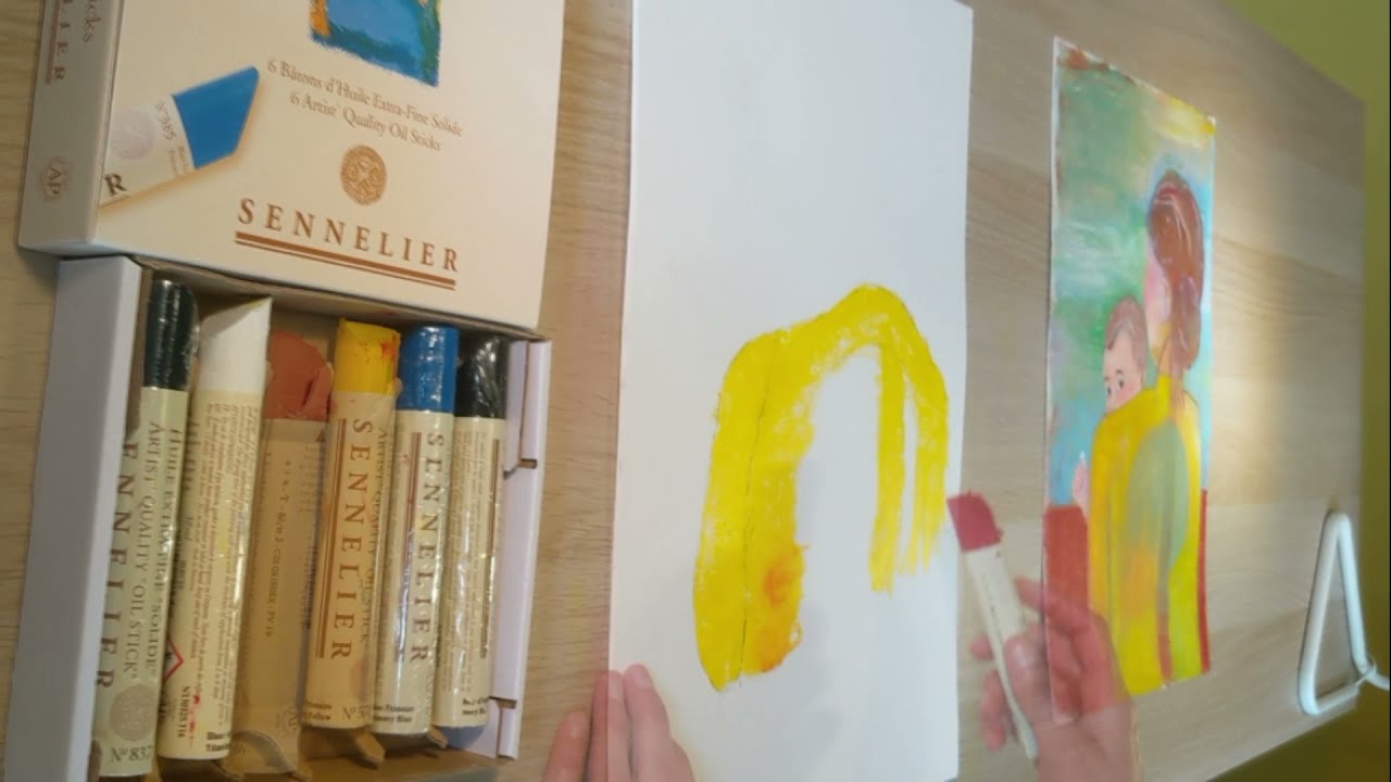 🎨 ART IN THE MAKING | Using Sennelier Oil Sticks | 7 Dec 2021