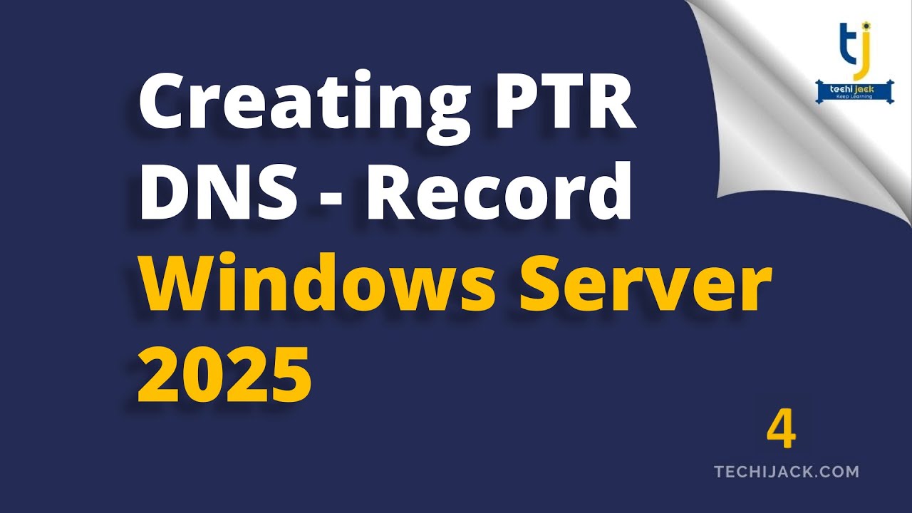 DNS Reverse Lookup Zone  | Setup PTR Record | Server 2025