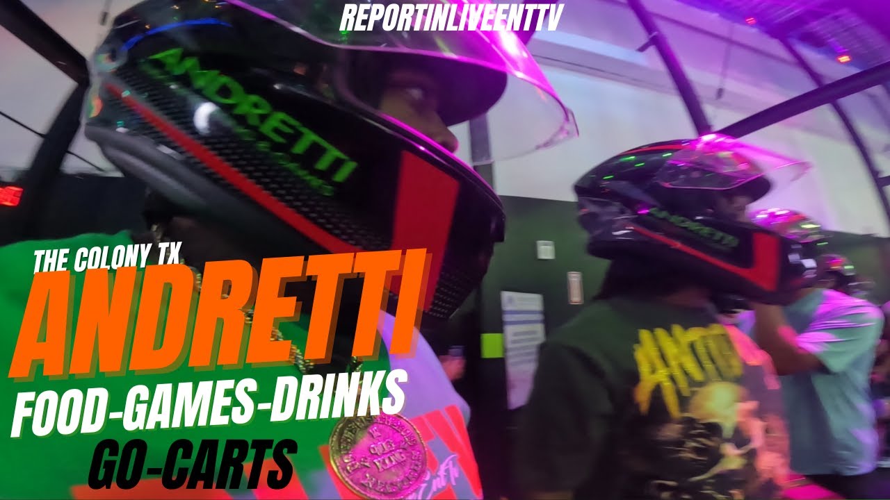 HAVING FUN AT #andretti  COLONY TX eating FOOD PLAYING GAMES & RIDING GO-kARTS