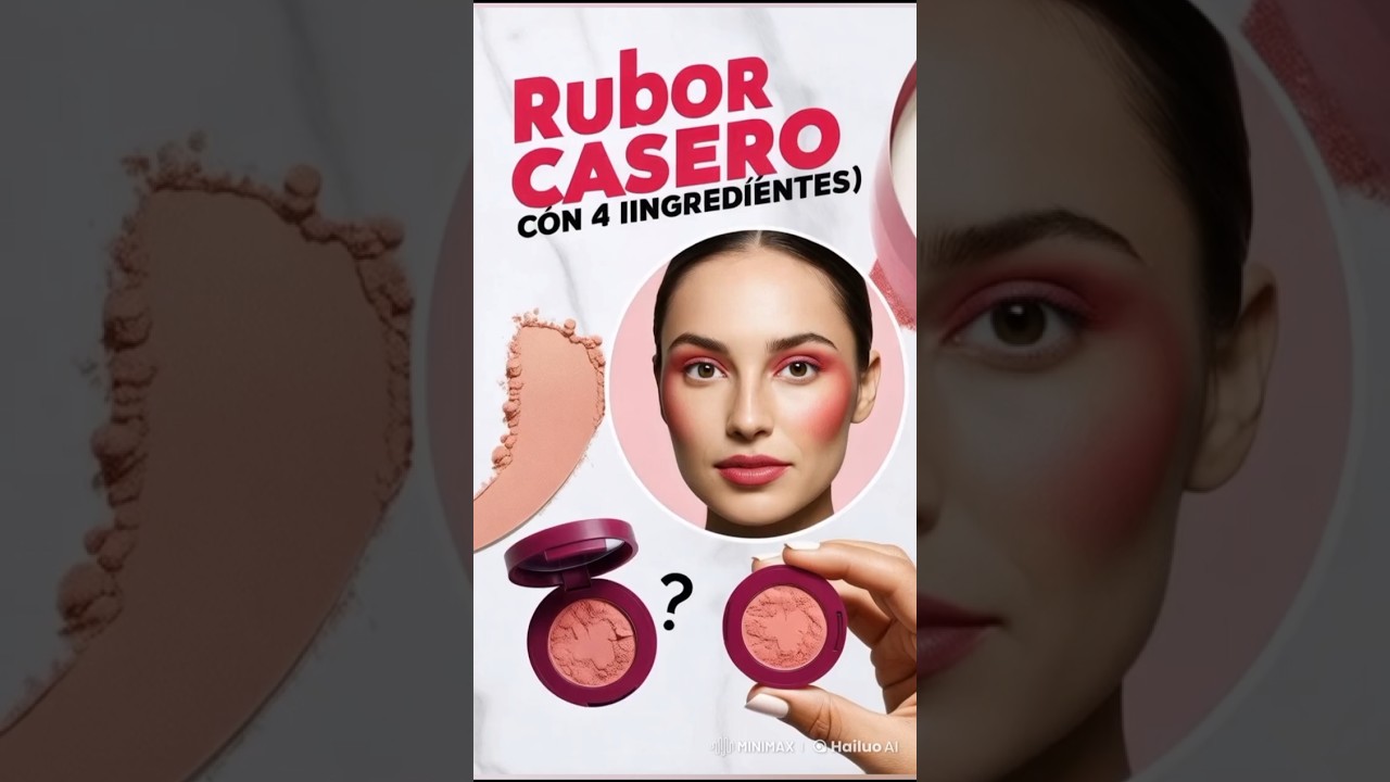 ✨&iexcl;Haz tu propio RUBOR compacto CASERO con solo 4 ingredientes!✨ #DIY