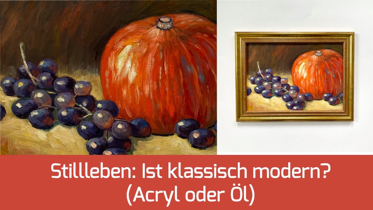 Klassisches Stillleben mit Ölfarben oder Acryl malen