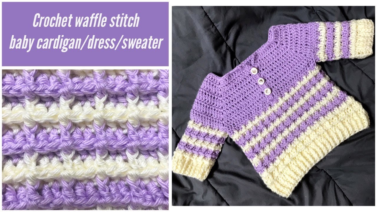 Crochet unisex simple waffle stitch dress/sweater/cardigan for beginners - Tamil version
