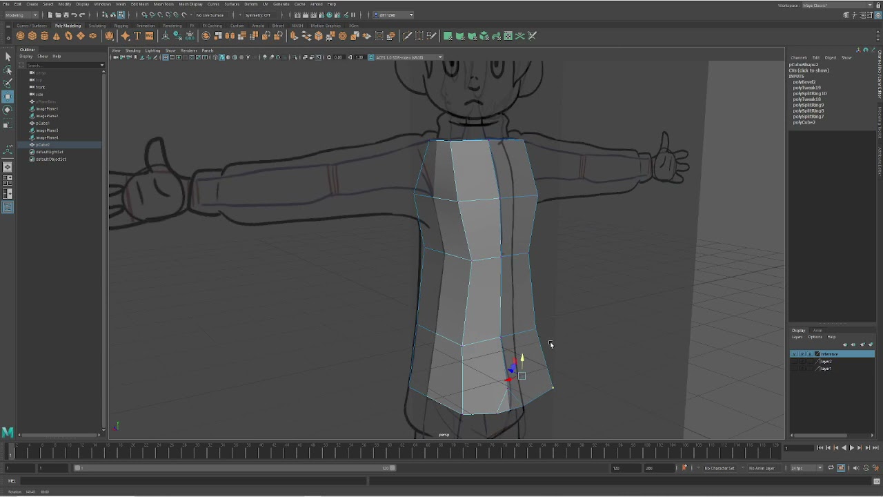 basic start of character box modeling