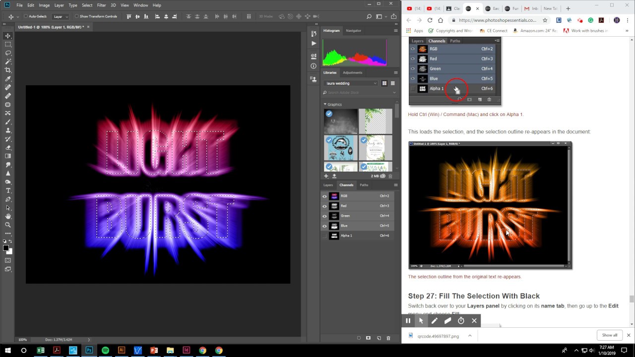 Photoshop Light Burst