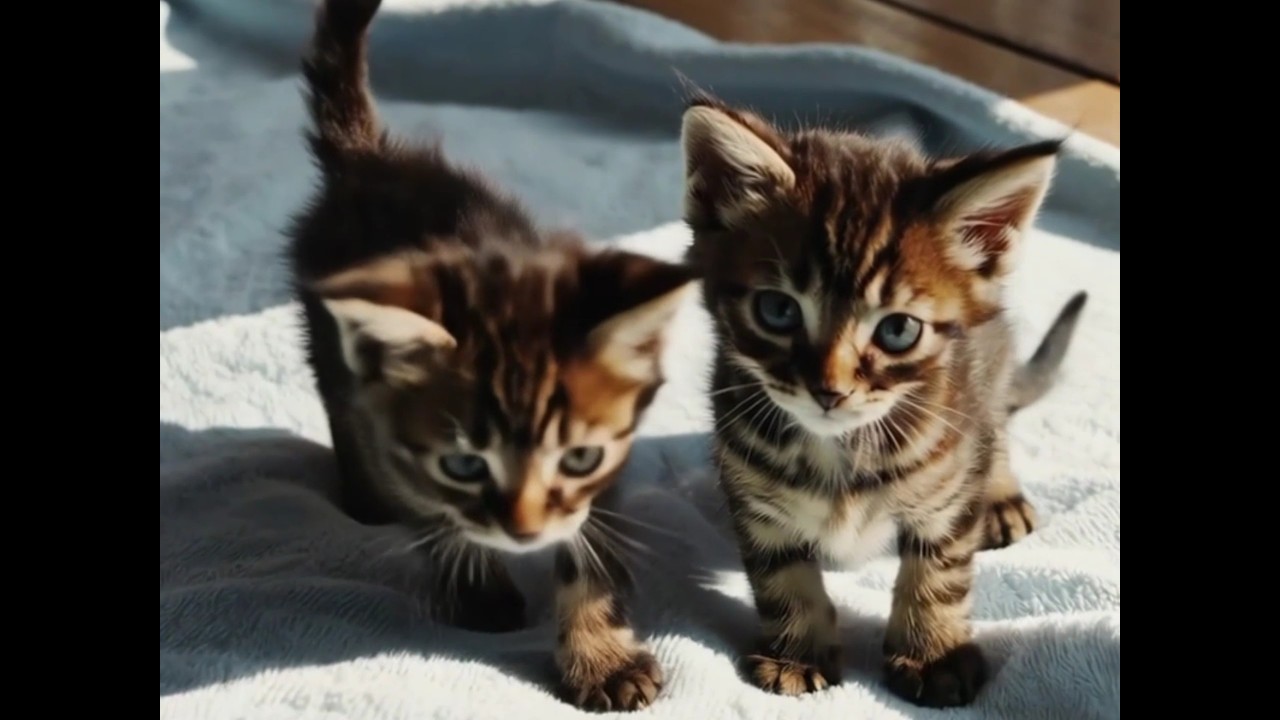 Adorable maine coon kittens #BabyAnimals