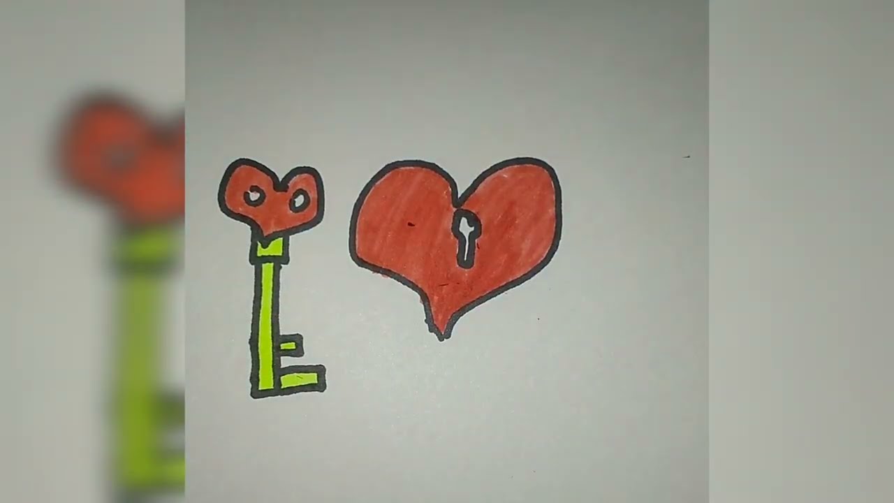 Draw a picture of a lock and key for children. Нарисовать замок и ключ для детей.