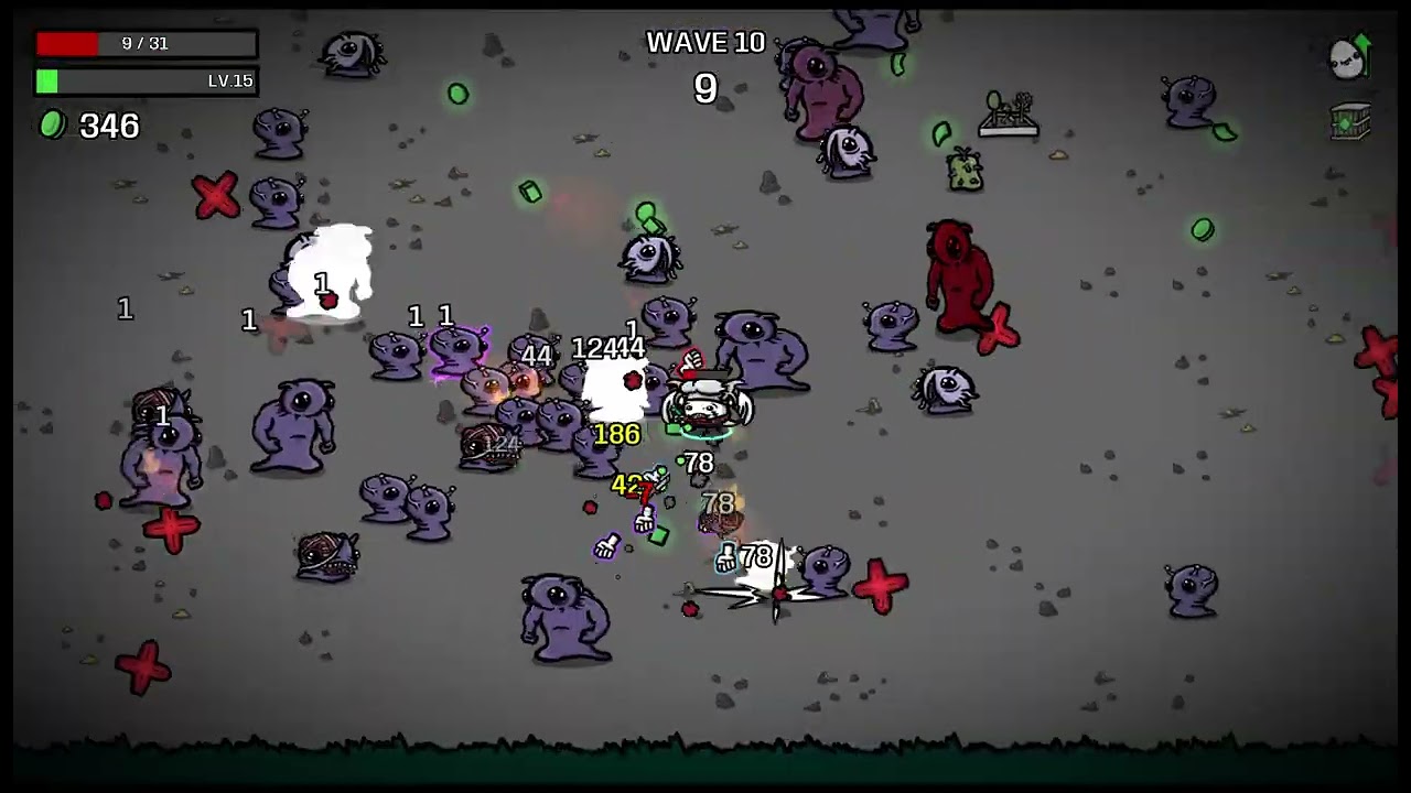 Chef: 2 Flaming Brass Knuckles + 4 Fist | Brotato: Crash Zone