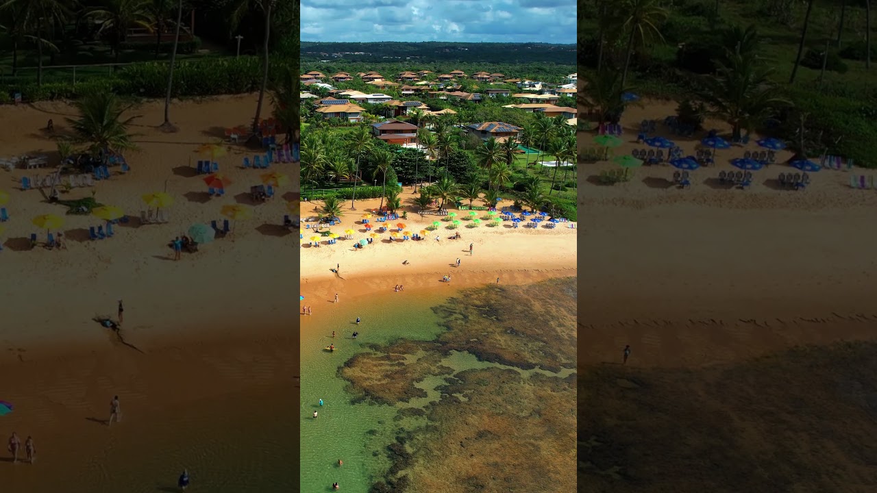 A PRAIA MAIS BONITA DE PRAIA DO FORTE ( PRAIA DO LORD)  - DRONE DJI AIR2S #shorts