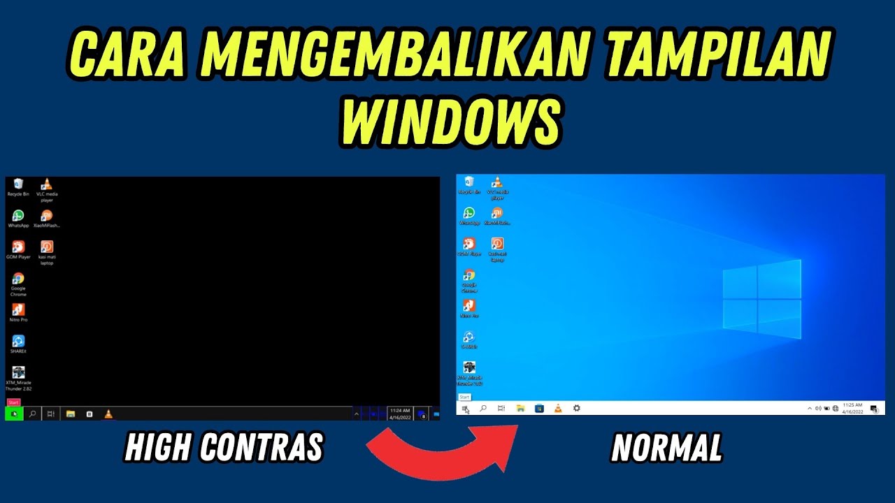 Cara mengembalikan tampilan windows 10 ke tampilan semula