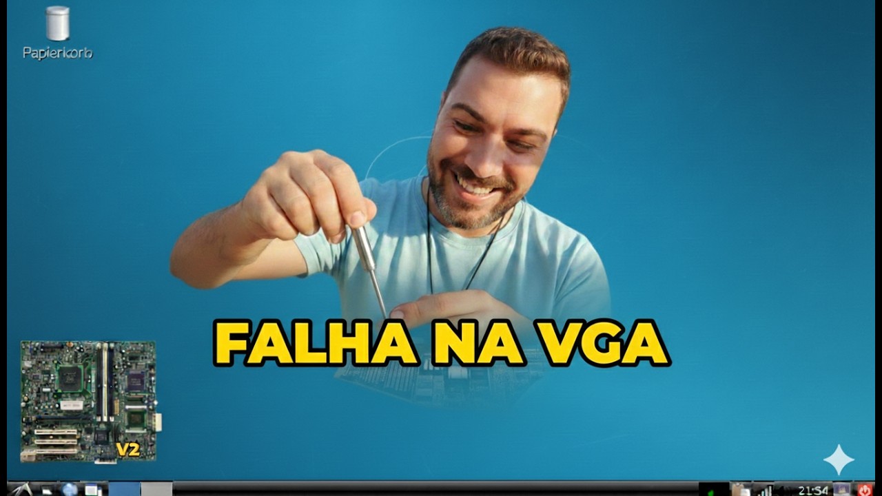 Como é a Tela inicial de Debian 8 LXDE netinstall com falha na VGA
