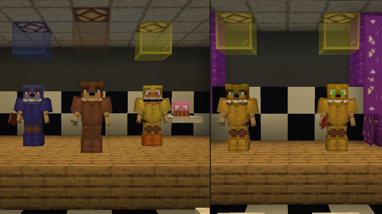 Fredbear and Friends Build in Minecraft!