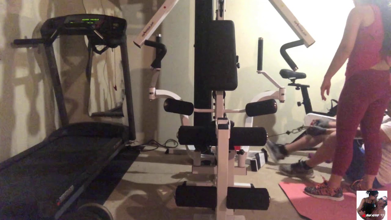 Trying to get fit and healthy  And trying our new indoor bike