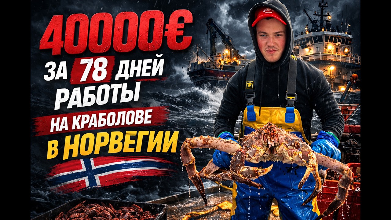 Краболовы в Норвегии 2026 : Какой заработок и почему многие не выдерживают