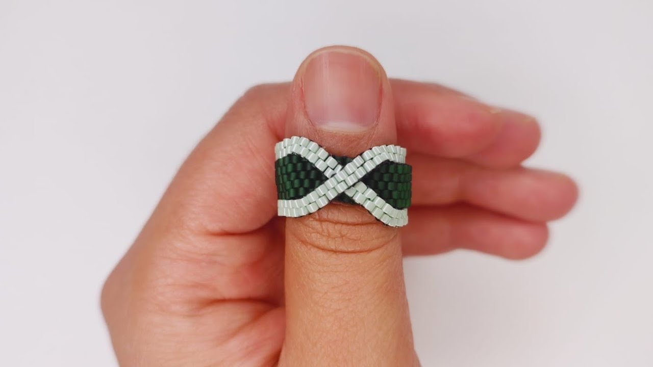 Anillo Con tejido Cruzado en Miyuki / Paso a paso / Fácil de Hacer