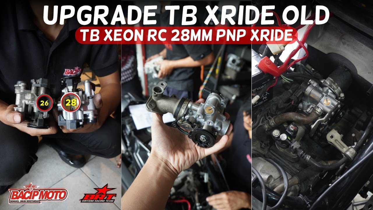 PASANG TB 28 MM DI XRIDE ATAU MIO J DENGAN TB XEON RC