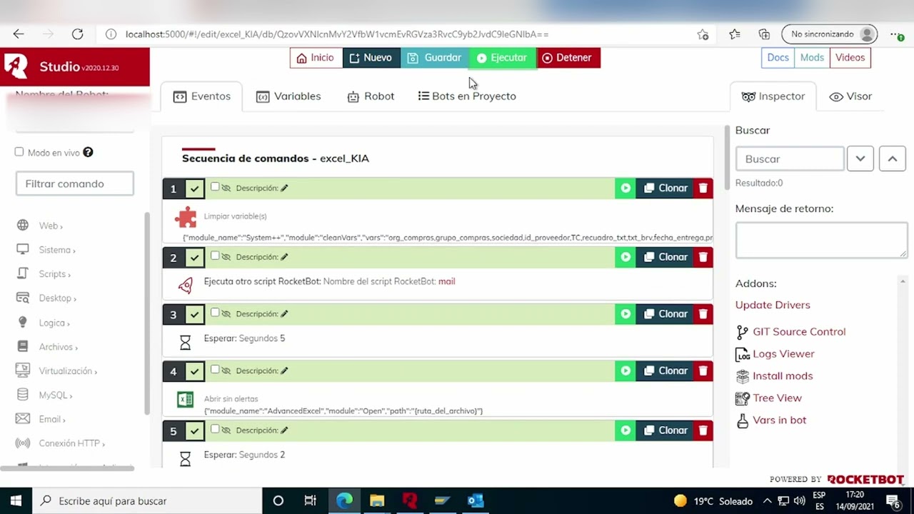 Above - Creaci&oacute;n automatizada de &oacute;rdenes de compra en SAP - Rocketbot