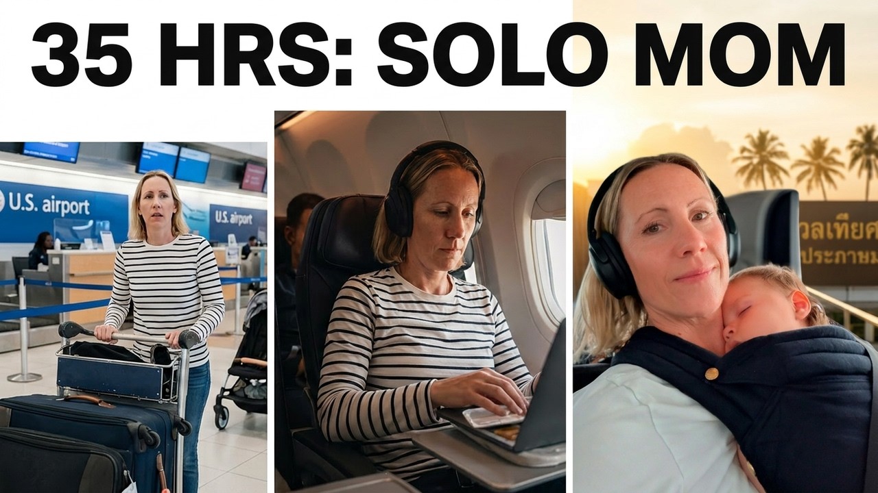 Solo Mom International Travel Day Vlog