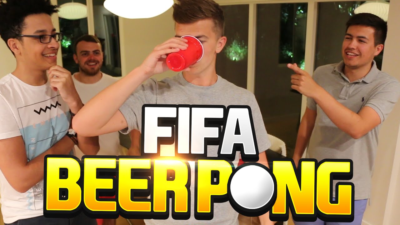 HILARIOUS FIFA 15 YOUTUBER BEER PONG DISCARD PACKS!