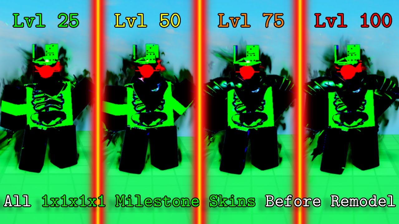 All 1x1x1x1 Milestone Skins Before The Remodel | Forsaken