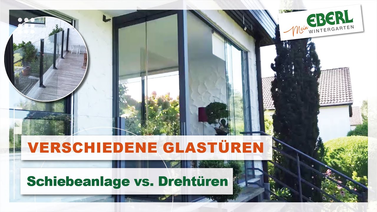 #152 | Mein Eberl Wintergarten | Schmaler Durchgang beweglich verglast - 3 verschiedene Verglasungen