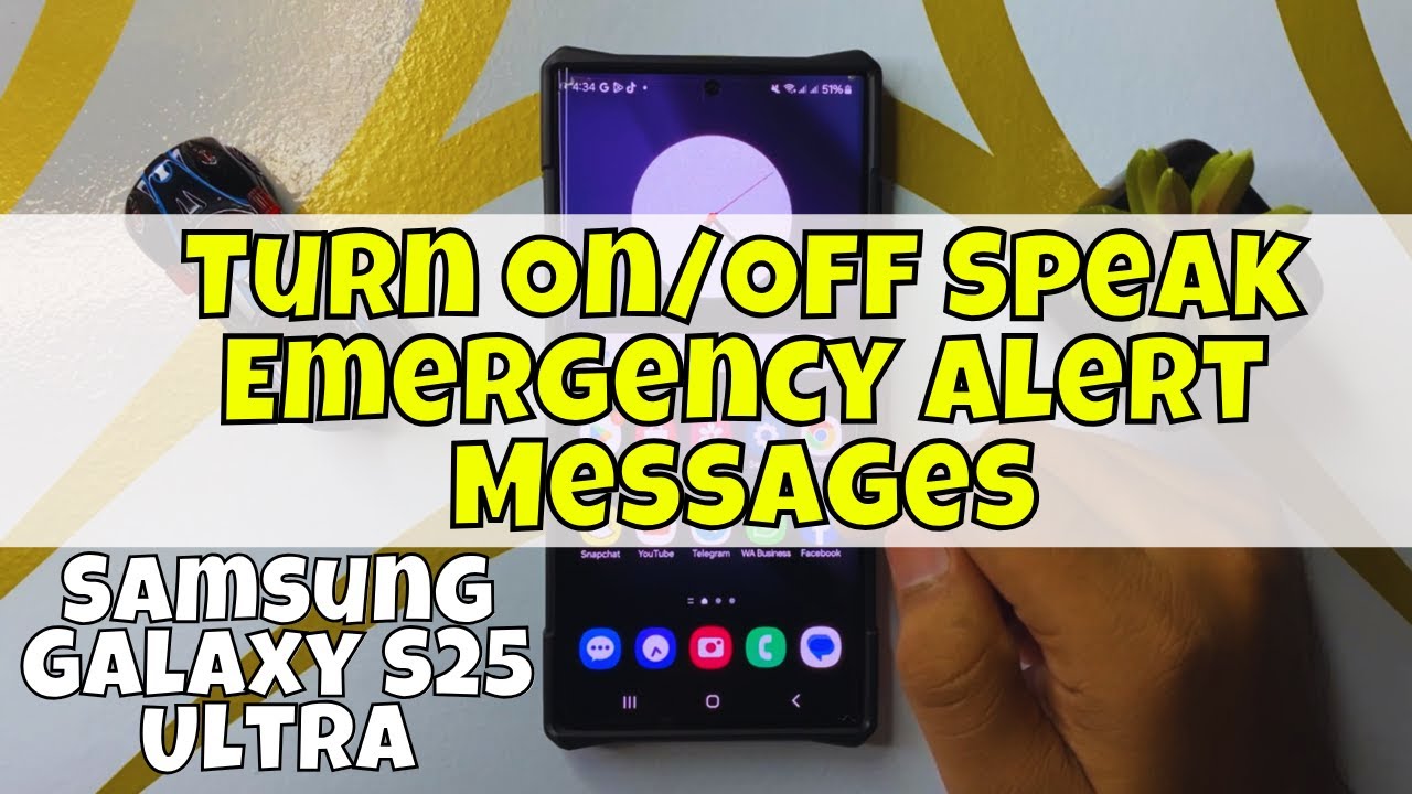 How to Turn On/Off Speak Emergency Alert Messages Samsung Galaxy S25 Ultra