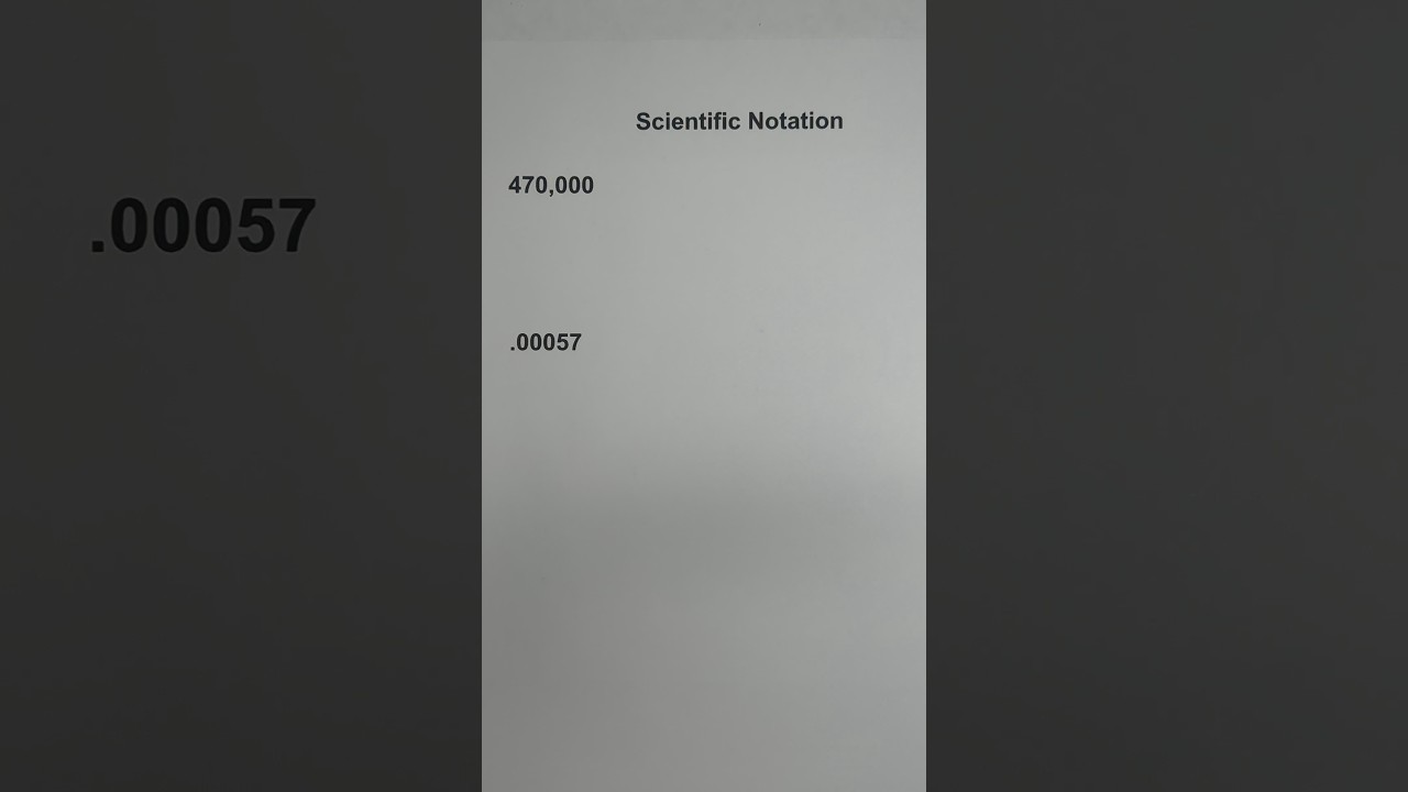 Rewrite into Scientific Notation #math